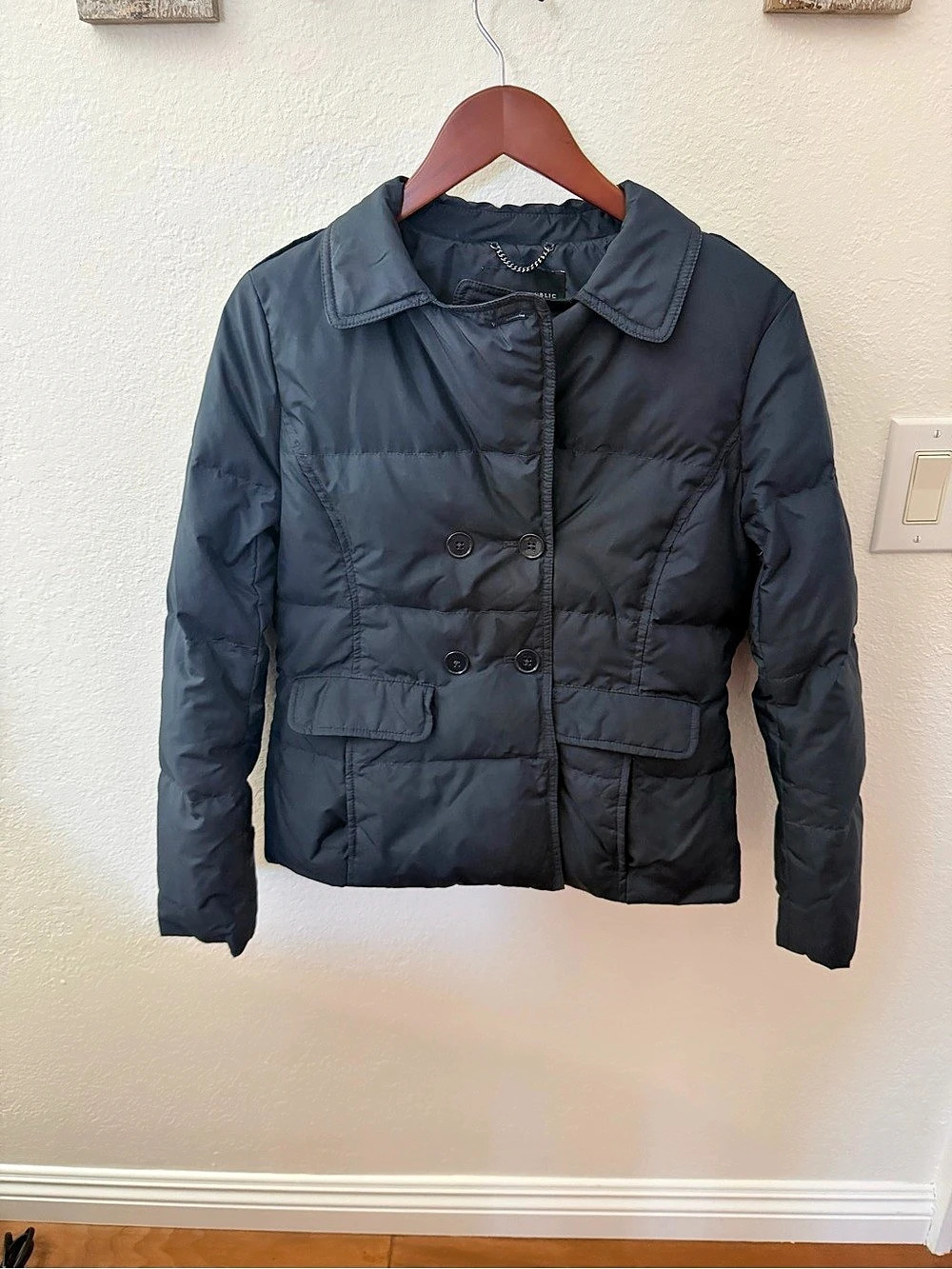 Banana Republic Miltry Per KT Puffer Jacket Blue